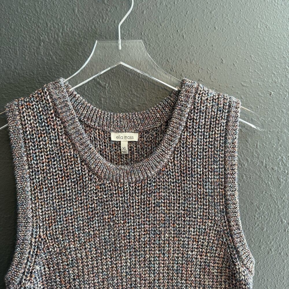 CLEARANCE ELLA MOSS Marge Knit Sleeveless Chunky Sweater Vest Size XL - Picture 6 of 8